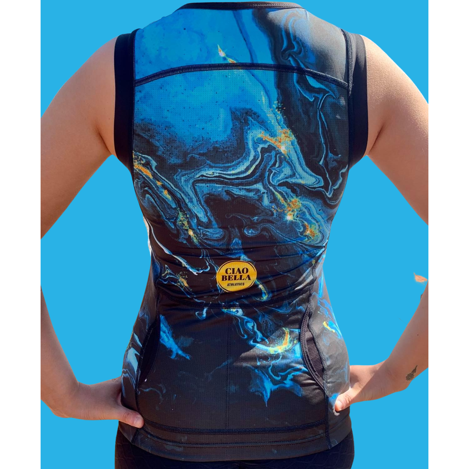 Sleeveless Triathlon Top 1/4 Zip - Bella Blu Design
