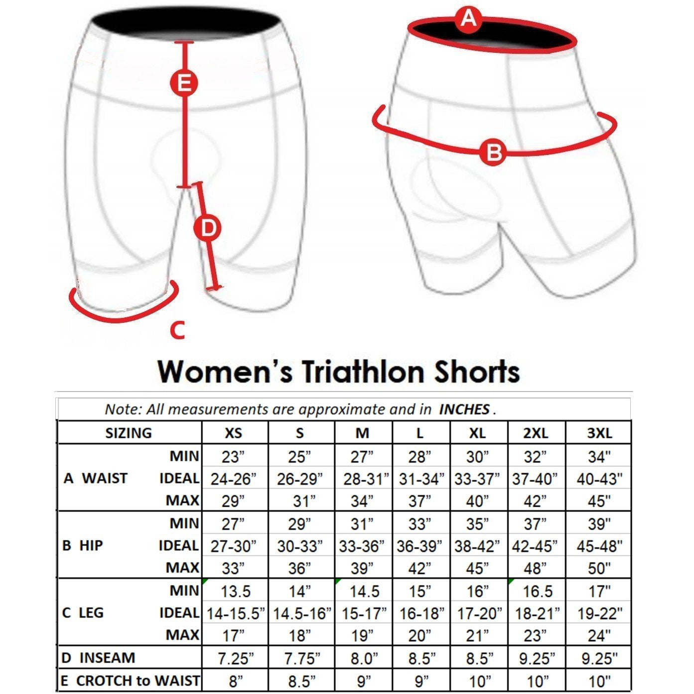 Triathlon Shorts - Bella Blu Design