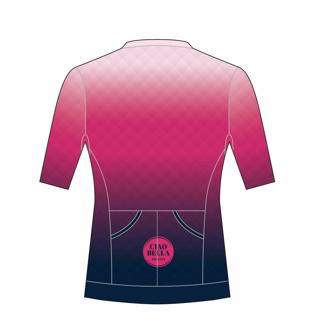 Short-Sleeved Triathlon Top - Blue Raspberry Design